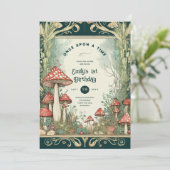 FAIRYCORE FAIRYTALE BABYSHOWER 1ST BIRTHDAY ANY 招待状 (スタンド正面)