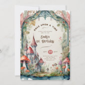 FAIRYCORE FAIRYTALE BABYSHOWER 1ST BIRTHDAY ANY 招待状 (正面)