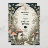 FAIRYCORE FAIRYTALE BABYSHOWER 1ST BIRTHDAY ANY 招待状 (正面/裏面)