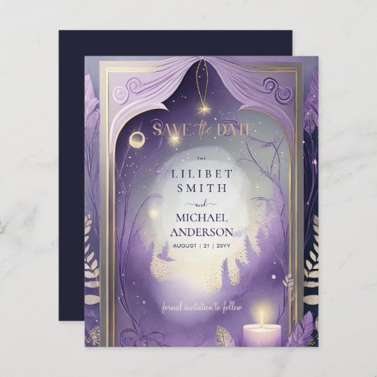 Fairycore Fairytale Save the Date Enchanted Fores (正面/裏面)