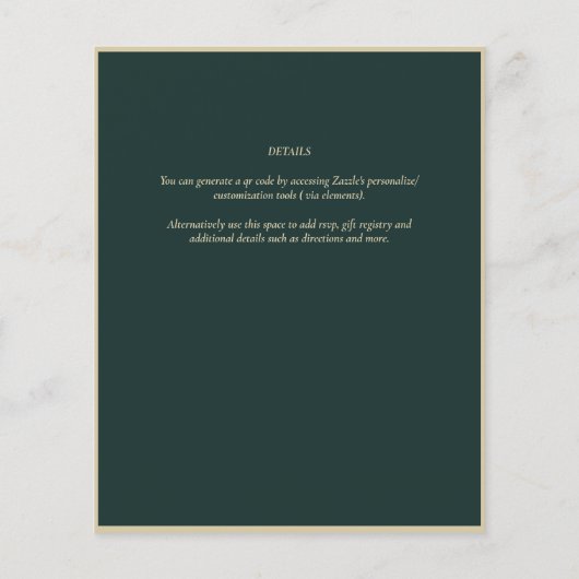 Fairycore Fairytale Save the Date Enchanted Fores (裏面)