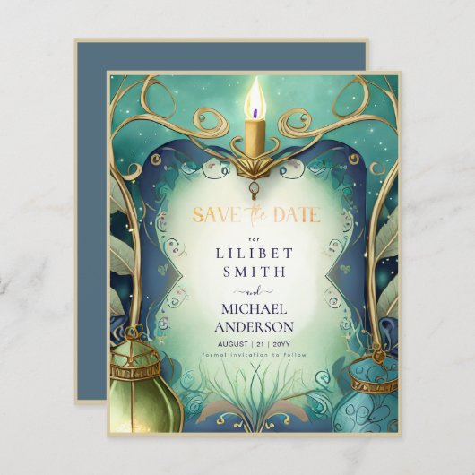 Fairycore Fairytale Save the Date Enchanted Fores (正面/裏面)