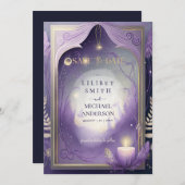 Fairycore Fairytale Save the Date Enchanted Fores 招待状 (正面/裏面)