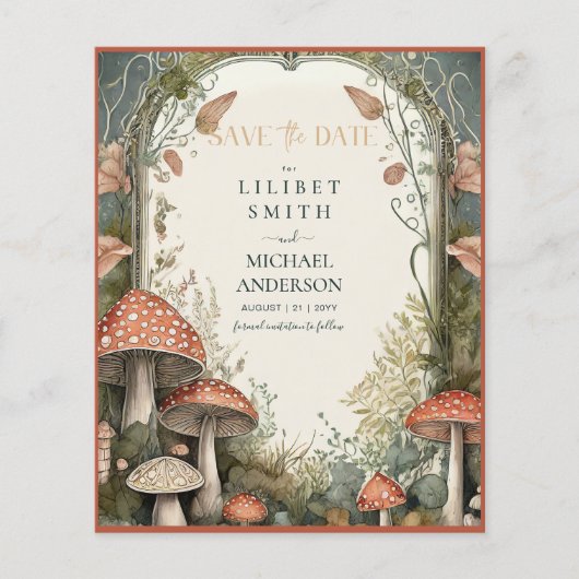 Fairycore Goblincoreキノコの日付を保存 (正面)