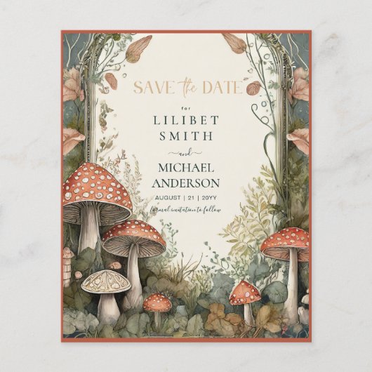 Fairycore Goblincoreキノコの日付を保存 (正面)