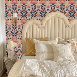 Fairycore Peach、Yellow、およびBlueフローラ 壁紙