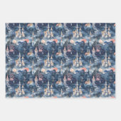 Fairyland Castles Blue ラッピングペーパーシート (正面3)