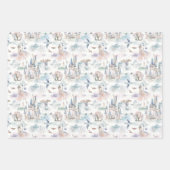 Fairyland Castles Blue Pink ラッピングペーパーシート (正面3)