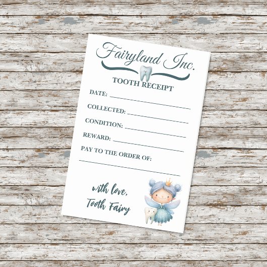 Fairyland Inc. 妖精の歯の受領書 ポストイット