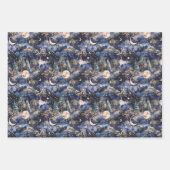 Fairyland Landscape Navy Blue Night  ラッピングペーパーシート (正面3)