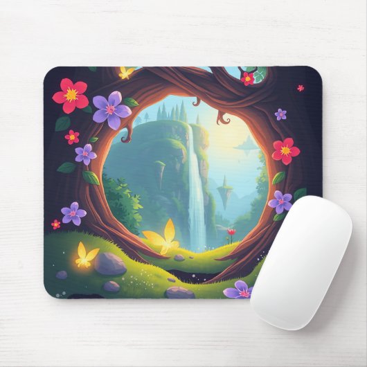 Fairyland Waterfall Mouse Pad マウスパッド (マウス)