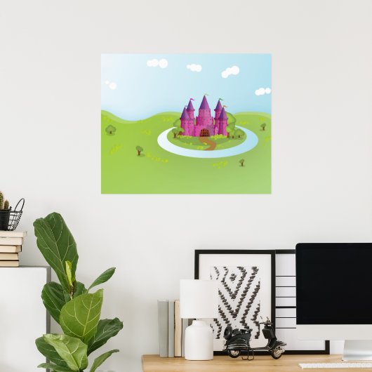 FairyTail Castle Pixeliated Edition ポスター (ホームオフィス)