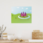 FairyTail Castle Pixeliated Edition ポスター (キッチン)