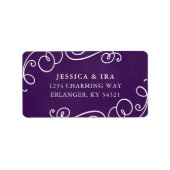 Fairytaleの結婚住所 シールイン王室のパープル ラベル (正面)