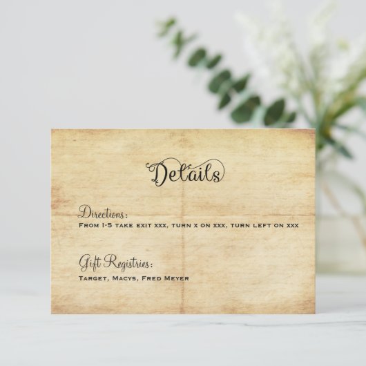 Fairytaleの結婚詳細カード – 一度だけ エンクロージャーカード (スタンド正面)