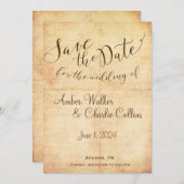 Fairytale日付を保存 招待状 (正面/裏面)