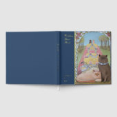 Fairytale結婚のCats 12インチx 12インチ金ゴールド ゲストブック (全面)