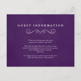 Fairytale結婚のInsert Cards in Purple王室の エンクロージャーカード