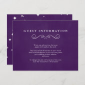 Fairytale結婚のInsert Cards in Purple王室の エンクロージャーカード (正面/裏面)