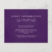 Fairytale結婚のInsert Cards in Purple王室の エンクロージャーカード (正面)