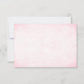 Fairytale'結婚s Pink Sparkles & Crown 出欠カード (裏面)