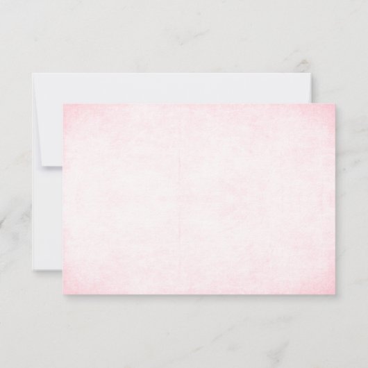 Fairytale'結婚s Pink Sparkles & Crown 出欠カード (裏面)