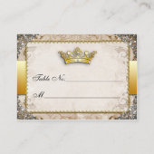 Fairytale華美の結婚テーブル番号カード プレイスカード (裏面)