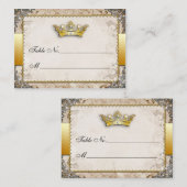 Fairytale華美の結婚テーブル番号カード プレイスカード (正面/裏面)