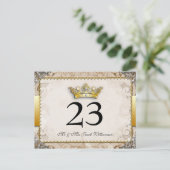 Fairytale華美の結婚テーブル番号カード ポストカード (スタンド正面)