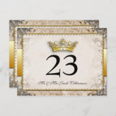 Fairytale華美の結婚テーブル番号カード ポストカード (正面/裏面)