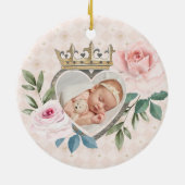 Fairytale Alice in Wonderland 1stクリスマスフォト セラミックオーナメント (裏面)