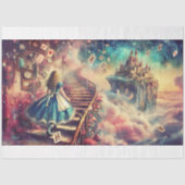 Fairytale Alice In Wonderland Castle Decoupage 薄葉紙 (正面)