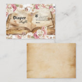 Fairytale Baby Shower Diaper Raffle エンクロージャーカード (正面/裏面)