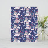 Fairytale Book Castle Blue Scrapbook Paper (スタンド正面)