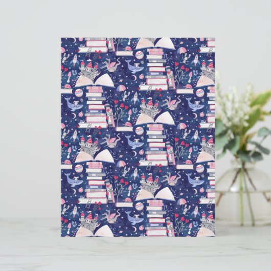 Fairytale Book Castle Blue Scrapbook Paper (スタンド正面)