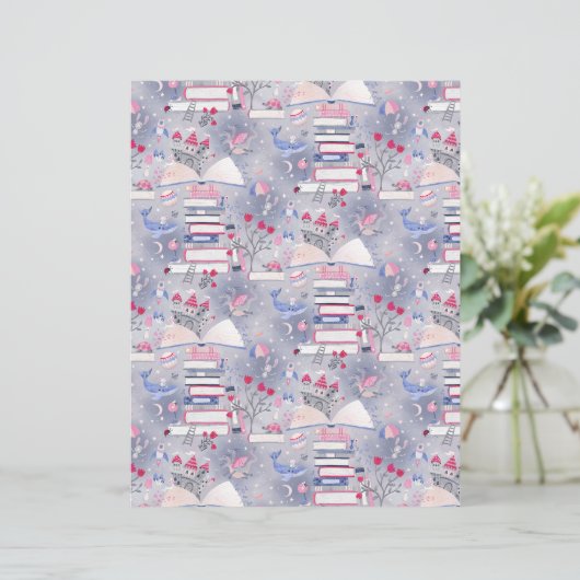 Fairytale Book Castle Gray Scrapbook Paper (スタンド正面)