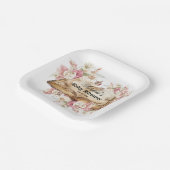 Fairytale Book Flowers Rose Baby Shower ペーパープレート (傾斜あり)