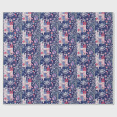 Fairytale Books and Magical Creatures Blue ラッピングペーパー (フラット)