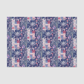 Fairytale Books and Magical Creatures Blue 薄葉紙