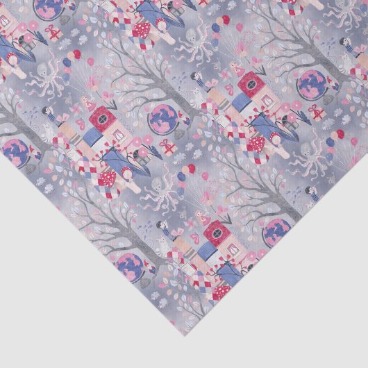 Fairytale Books and Magical Creatures Gray 薄葉紙 (詳細)