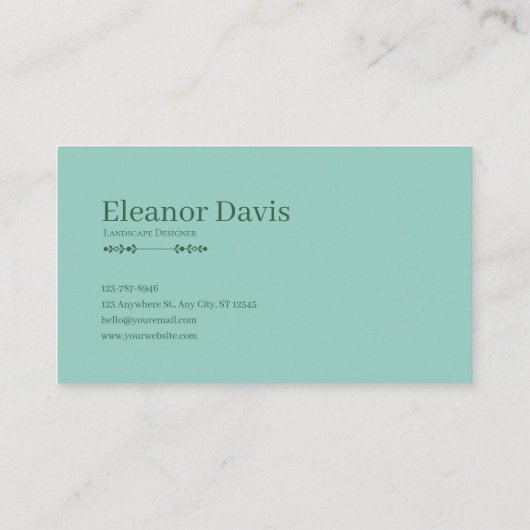 Fairytale Castle and Rose Floral Valley Enchanted 名刺 (裏面)