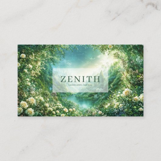 Fairytale Castle and Rose Floral Valley Enchanted 名刺 (正面)