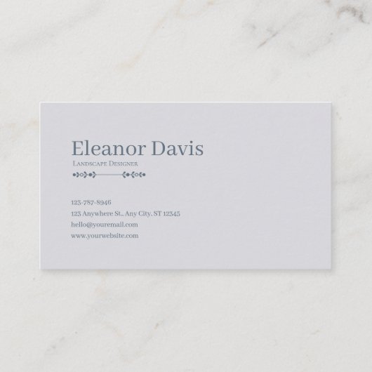 Fairytale Castle Misty Forest Floral Landscape 名刺 (裏面)