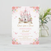 Fairytale Castle Princess Birthday Invitation 招待状 (スタンド正面)