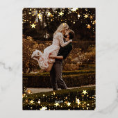 Fairytale Castle Wedding Save the Date Gold 箔招待状 (裏面)