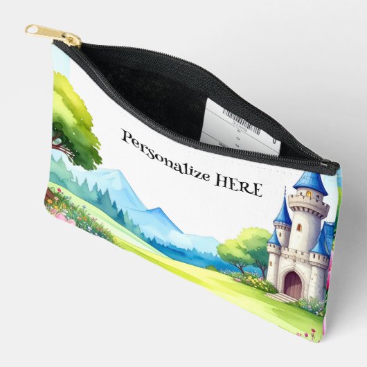 Fairytale Castle Zippered Pouch Accessory Bag アクセサリーポーチ (見開き)
