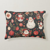 fairytale Christmas decorations, leaves, flowers アクセントクッション (正面)