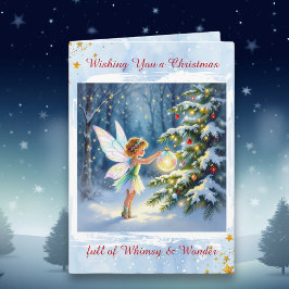 Fairytale Christmas with Holiday Poem Personalized カード