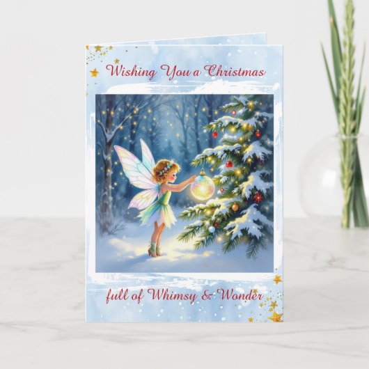 Fairytale Christmas with Holiday Poem Personalized カード (正面)