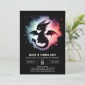 Fairytale Dragon誕生日カスタマイズ 招待状 (スタンド正面)